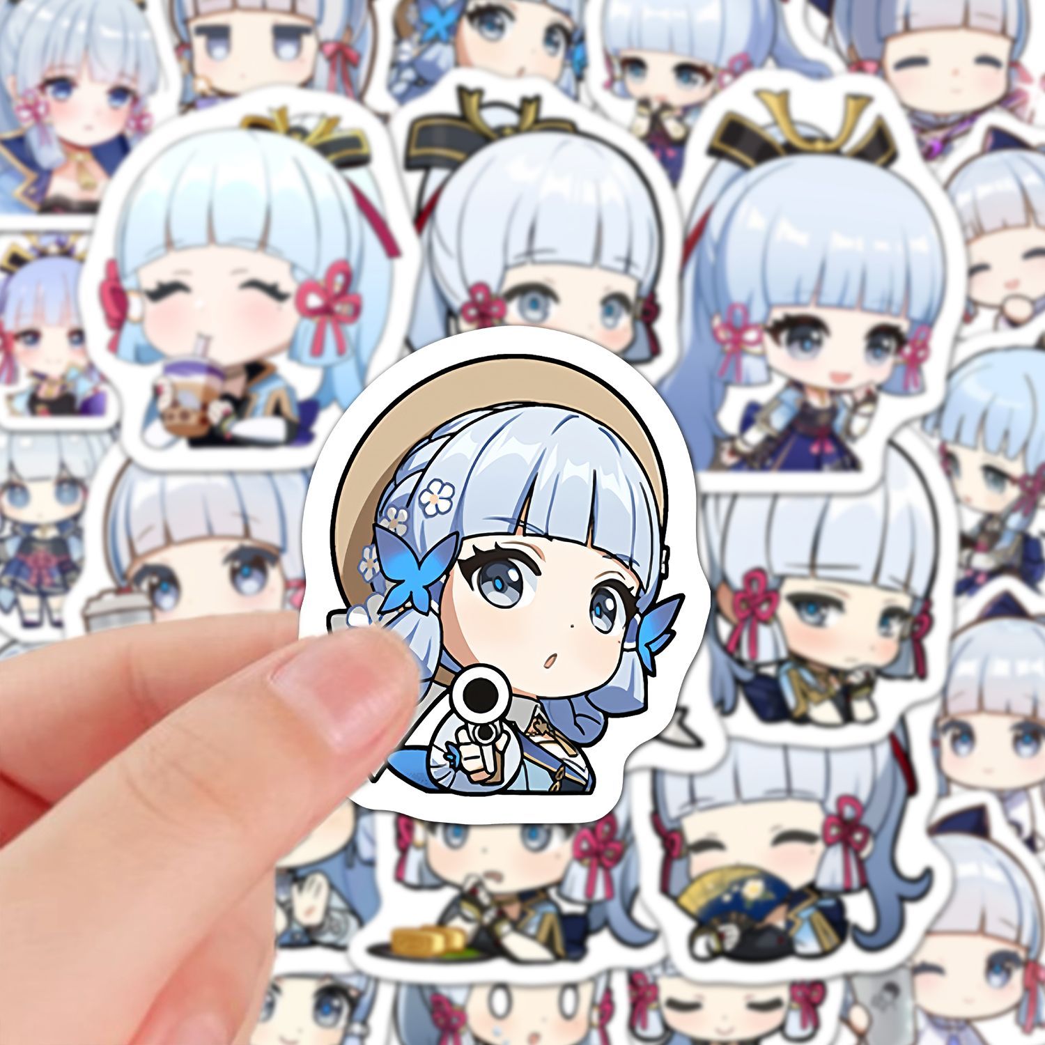 Laptop Accessories Stickers - Kamisato Ayaka 60Pcs Genshin Impact Anime