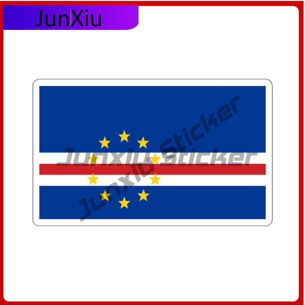 Laptop Accessories Stickers - Cabo Verde Flag Stickers Exterior Accessories