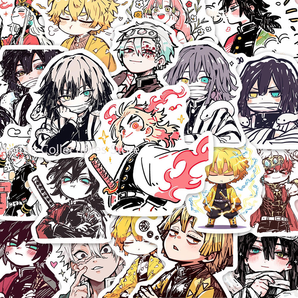 Laptop Accessories Stickers - 55PCS Demon Slayer Kamado Tanjirou Anime
