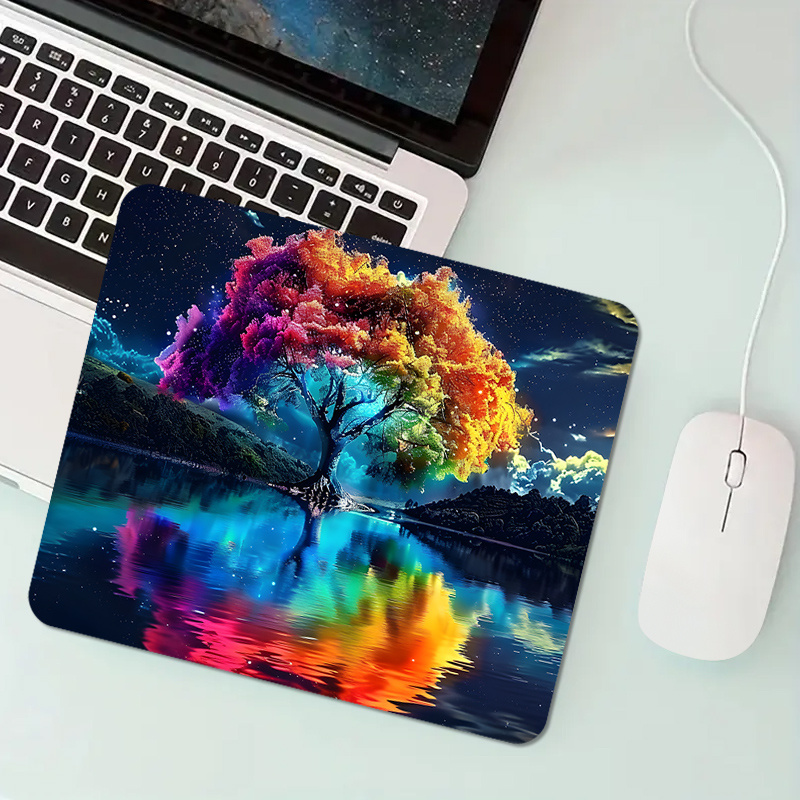 Laptop Accessories Officeworks - Colorful magic tree small mouse pad