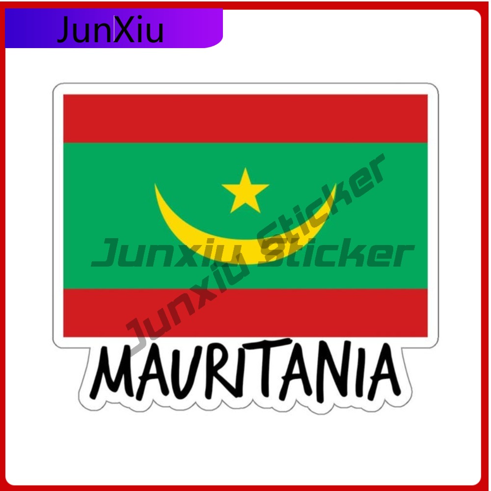 Laptop Accessories Stickers - Mauritania Flag Travel Sticker Waterproof Scratch-proof