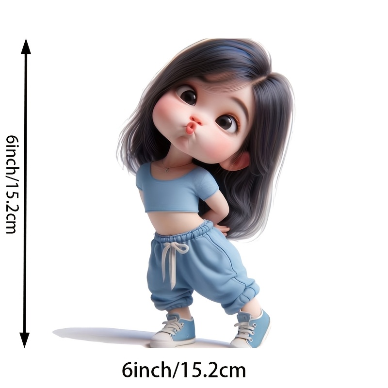 Cute Cartoon Girl Waterproof V - Laptop Accessories For Girls ulasan dan harga