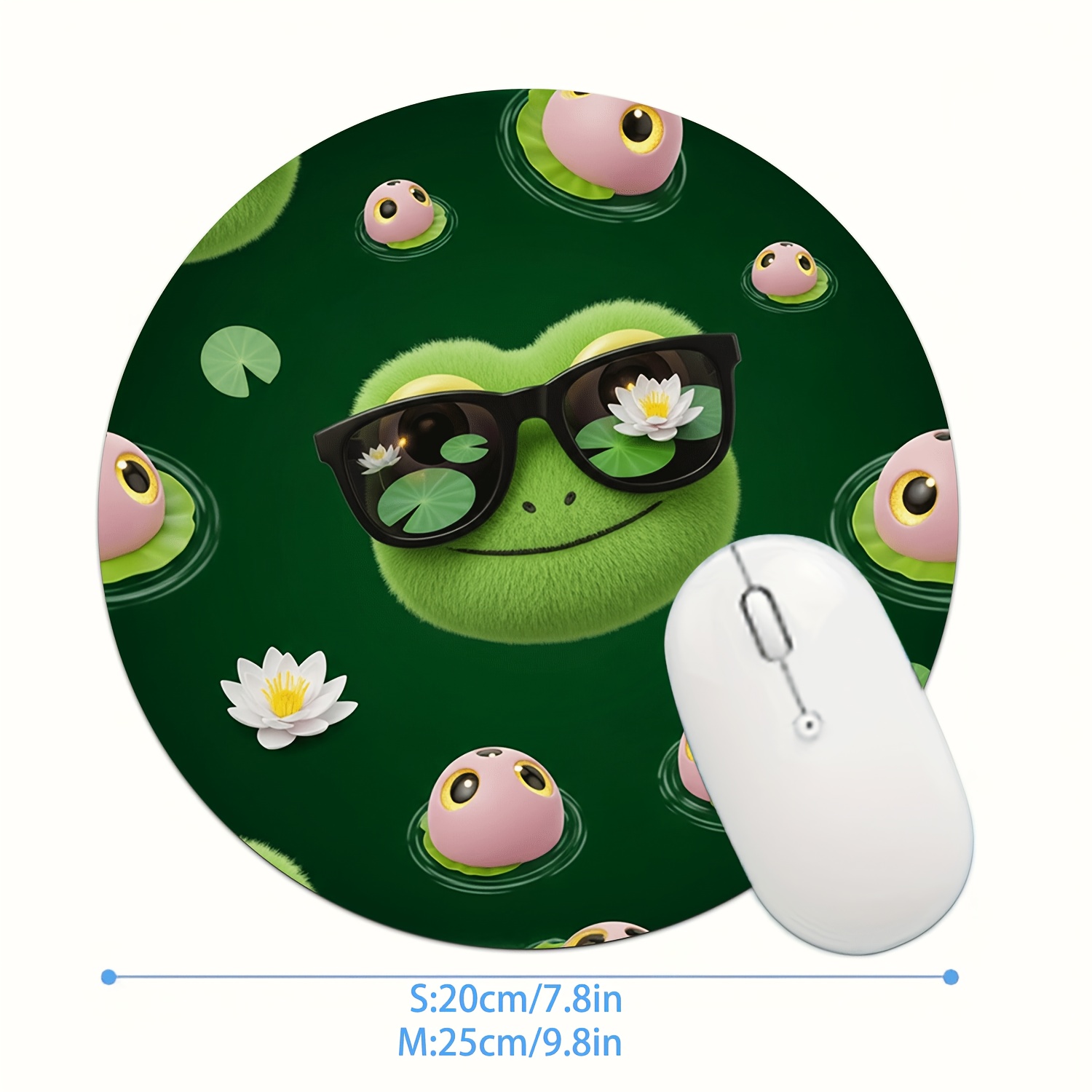 Adorable Frog with Lotus Patte - Laptop Accessories Design ulasan dan harga