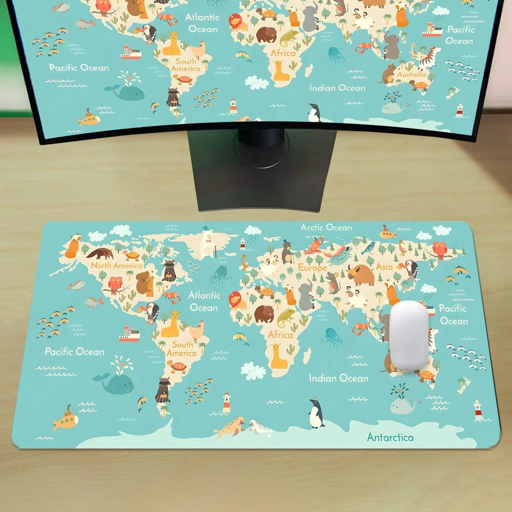 World Map Gaming Mouse Pad Ani - Laptop Accessories Design ulasan dan harga