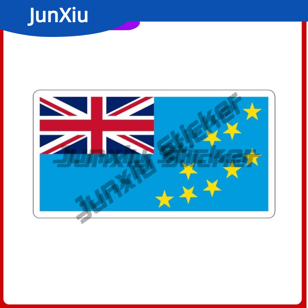 Tuvalu Flag Travel Stickers De - Laptop Accessories Stickers ulasan dan harga