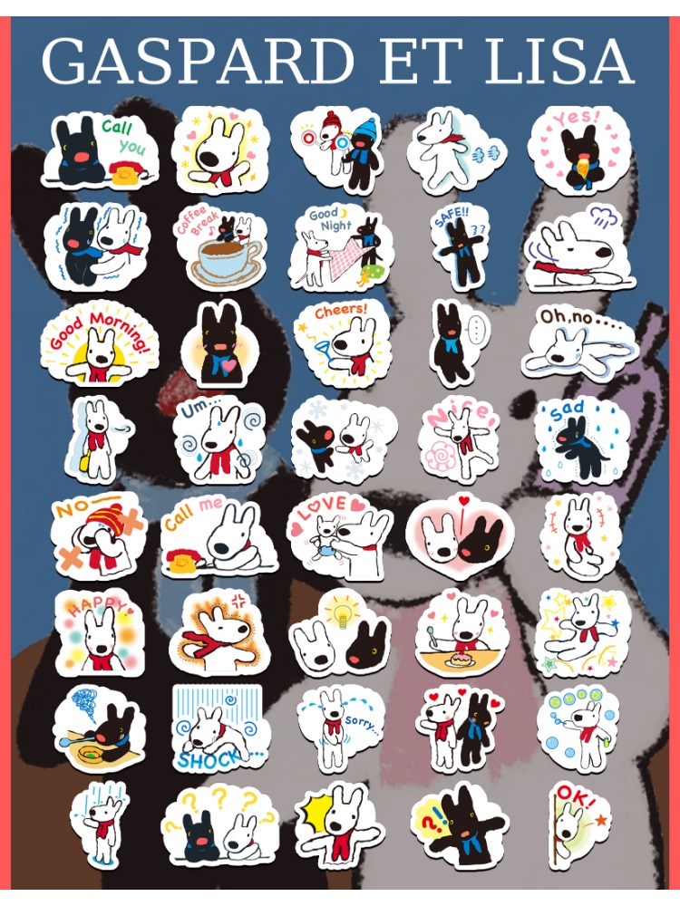 40 Pcs Gaspard et Lisa Ins sty - Laptop Accessories Aesthetic ulasan dan harga
