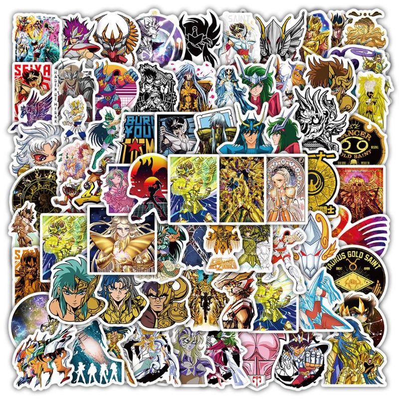 101Pcs Saint Seiya Anime Stick - Laptop Accessories Stickers ulasan dan harga