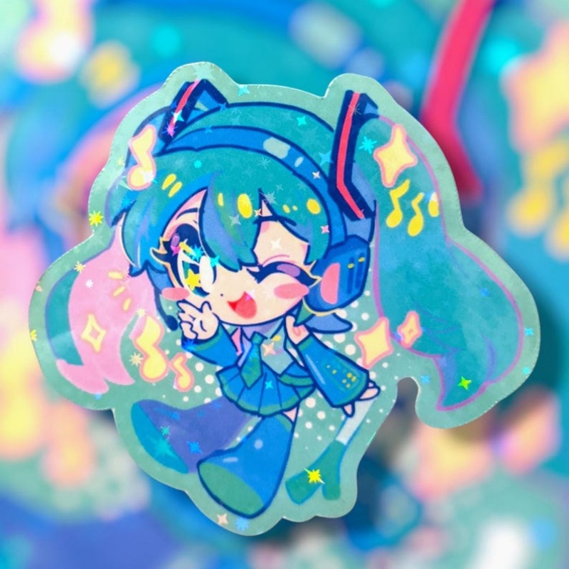 Virtual idol Green Twin Tails  - Laptop Accessories For Girls ulasan dan harga