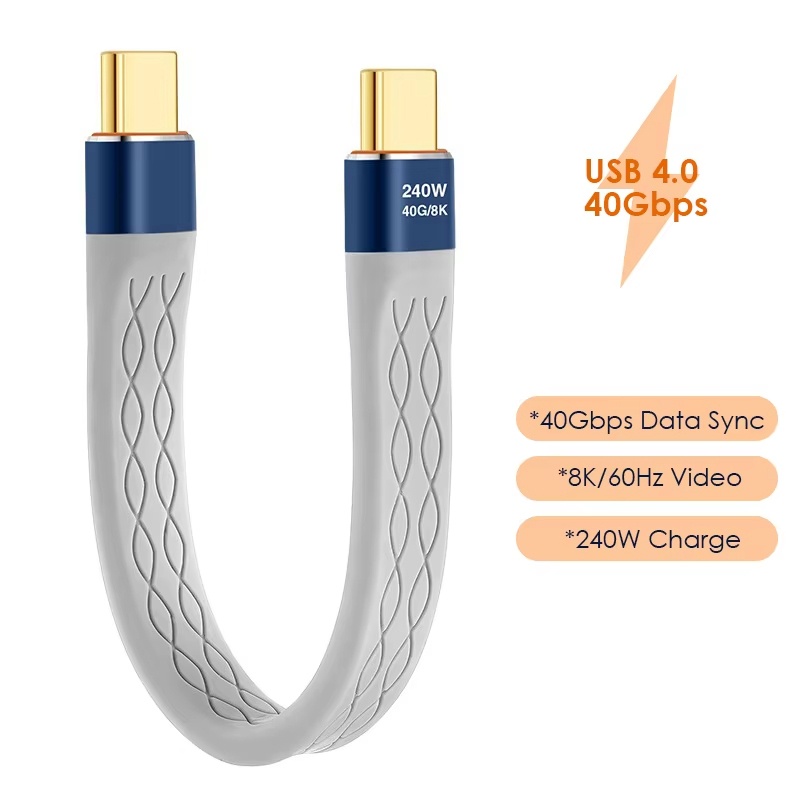 240W USB 4.0 Data Cable Flat S - Laptop Accessories Design ulasan dan harga