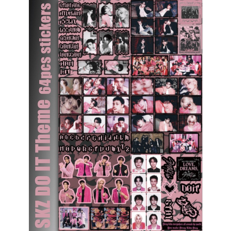64pcs/65pcs/69pcs StrayKid,SK, - Laptop Accessories Aesthetic ulasan dan harga