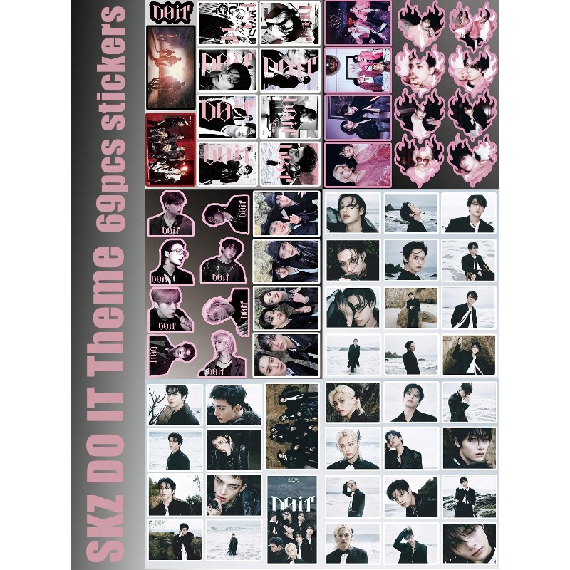 64pcs/65pcs/69pcs StrayKid,SK, - Laptop Accessories Aesthetic ulasan dan harga