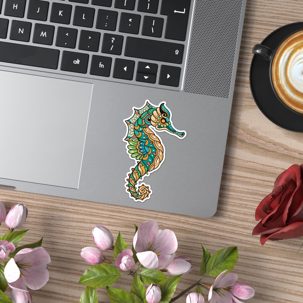 Colorful Seahorse Design Funny - Laptop Accessories Design ulasan dan harga