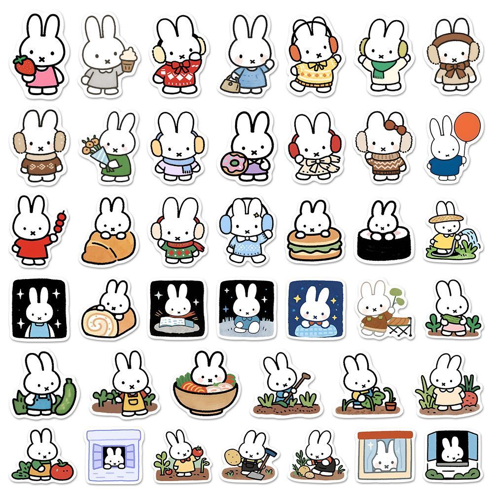 Miffy sticker cute cartoon sti - Laptop Accessories Design ulasan dan harga