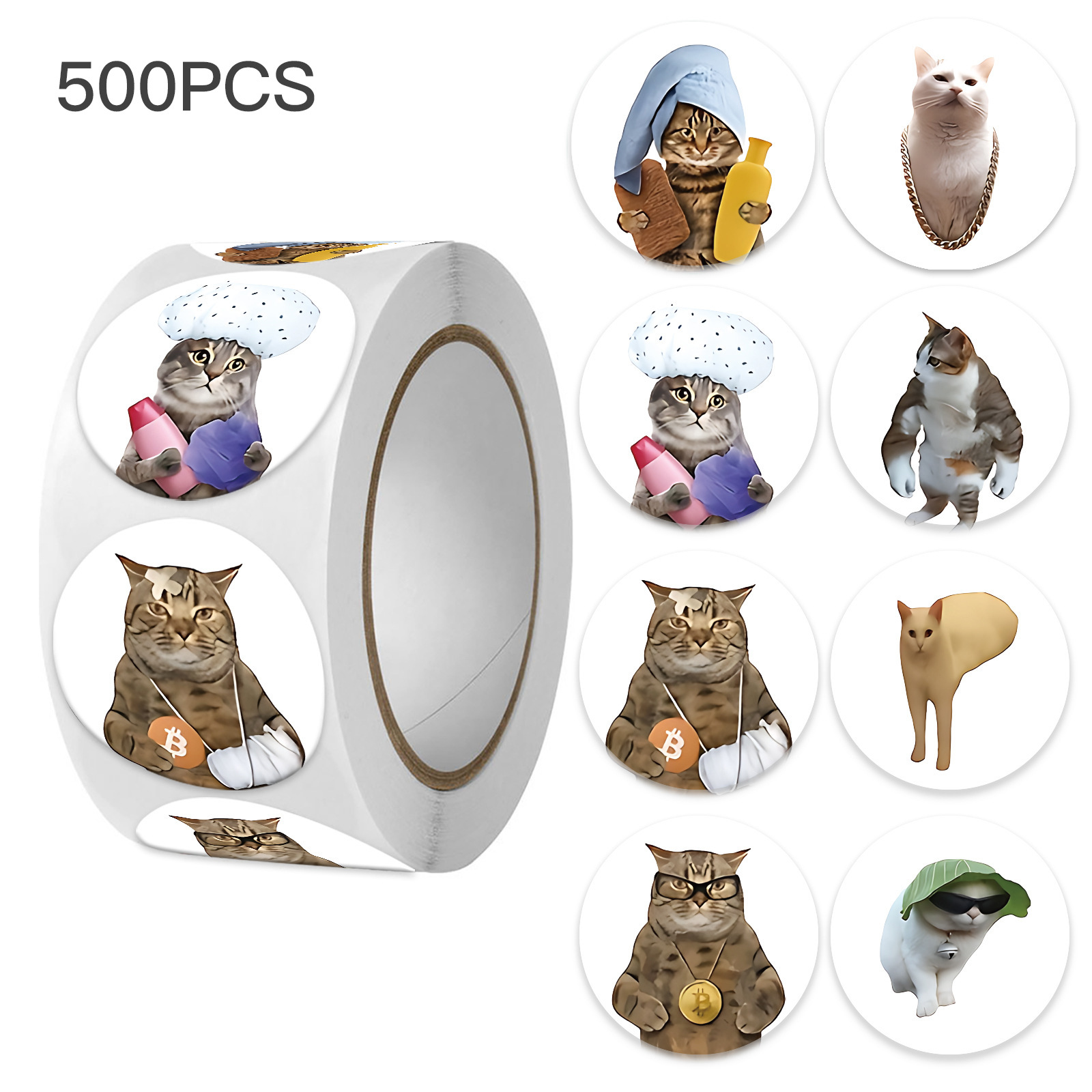 100-500pcs Funny Cat Graffiti  - Laptop Accessories Aesthetic ulasan dan harga
