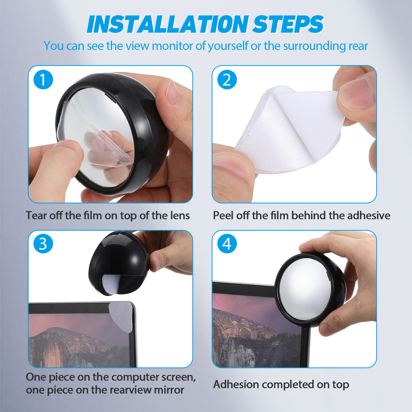 3Pcs Computer Rear View Mirror - Laptop Accessories Officeworks ulasan dan harga
