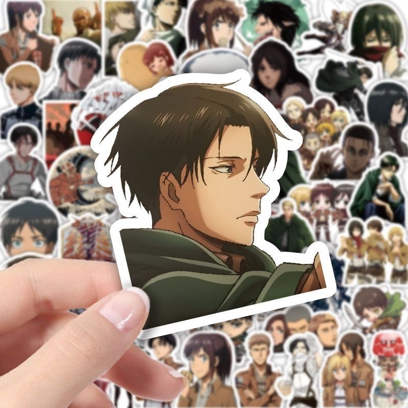 60Pcs Attack on Titan Anime St - Laptop Accessories Stickers ulasan dan harga
