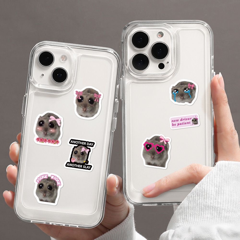 100-500pcs Ins Sad Hamster Car - Laptop Accessories Aesthetic ulasan dan harga
