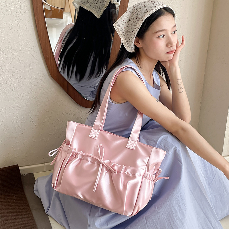 Satin Ballet Style Pleated Bow - Laptop Accessories For Girls ulasan dan harga