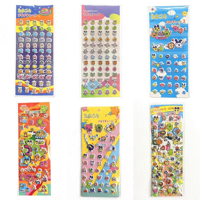 6Pcs Tamagotchi Cartoon Bubble - Laptop Accessories Stickers ulasan dan harga