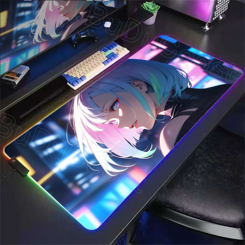 HD Anime Girl Mouse Pad RGB De - Laptop Accessories For Girls ulasan dan harga