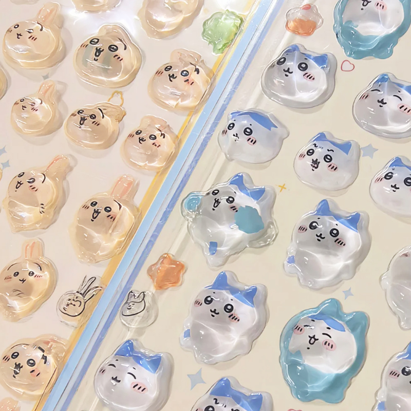 Chiikawa 3D Cute Relief Sticke - Laptop Accessories Aesthetic ulasan dan harga