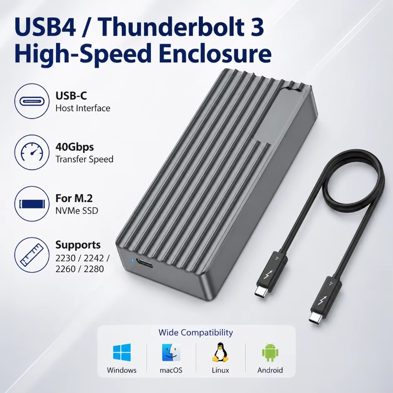 TBT3/USB4 M.2 NVMe SSD Enclosu - External Nvme Ssd ulasan dan harga