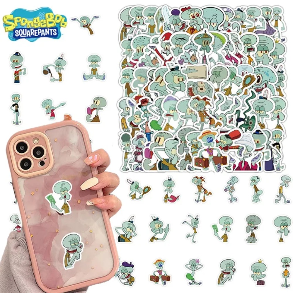 60Pcs SpongeBob Squidward Tent - Laptop Accessories Case ulasan dan harga