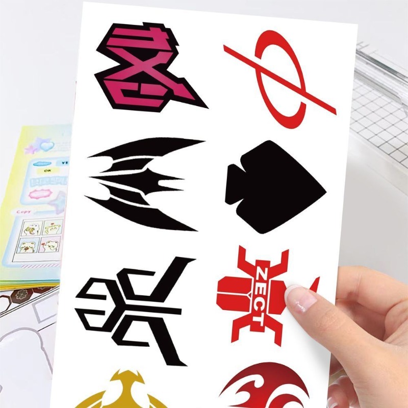 60 Sheets Kamen Rider Logo Sti - Laptop Accessories Stickers ulasan dan harga