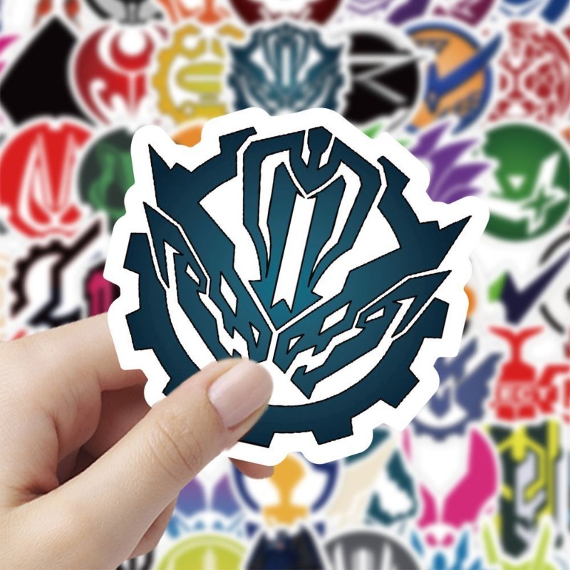 60 Sheets Kamen Rider Logo Sti - Laptop Accessories Stickers ulasan dan harga
