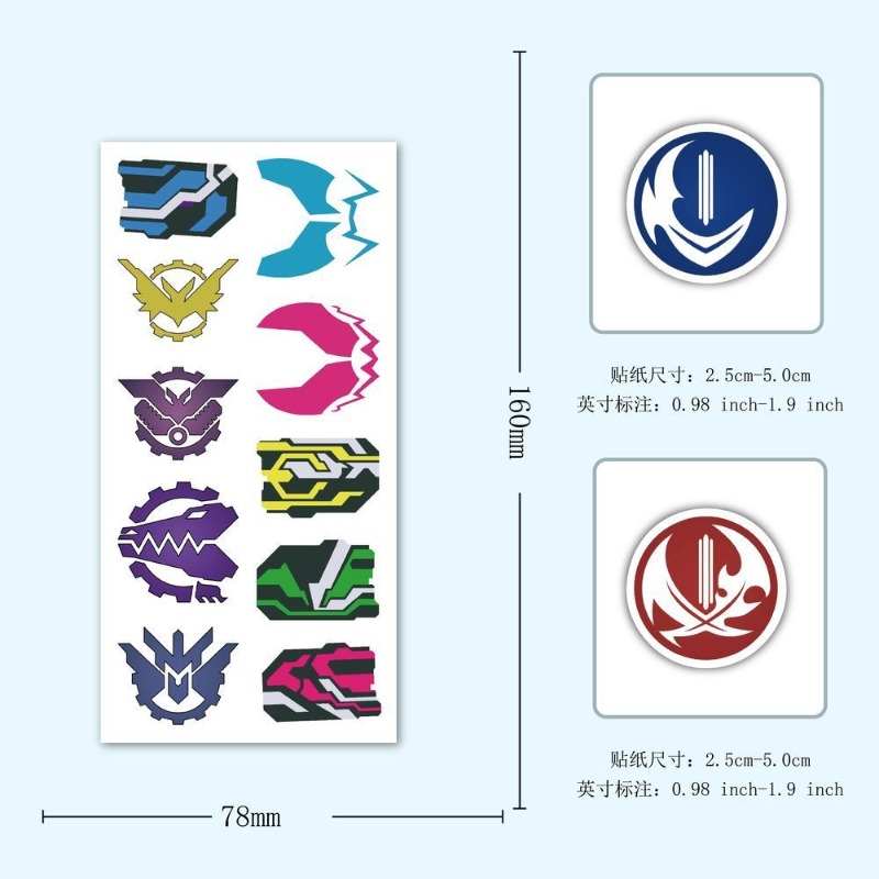 60 Sheets Kamen Rider Logo Sti - Laptop Accessories Stickers ulasan dan harga